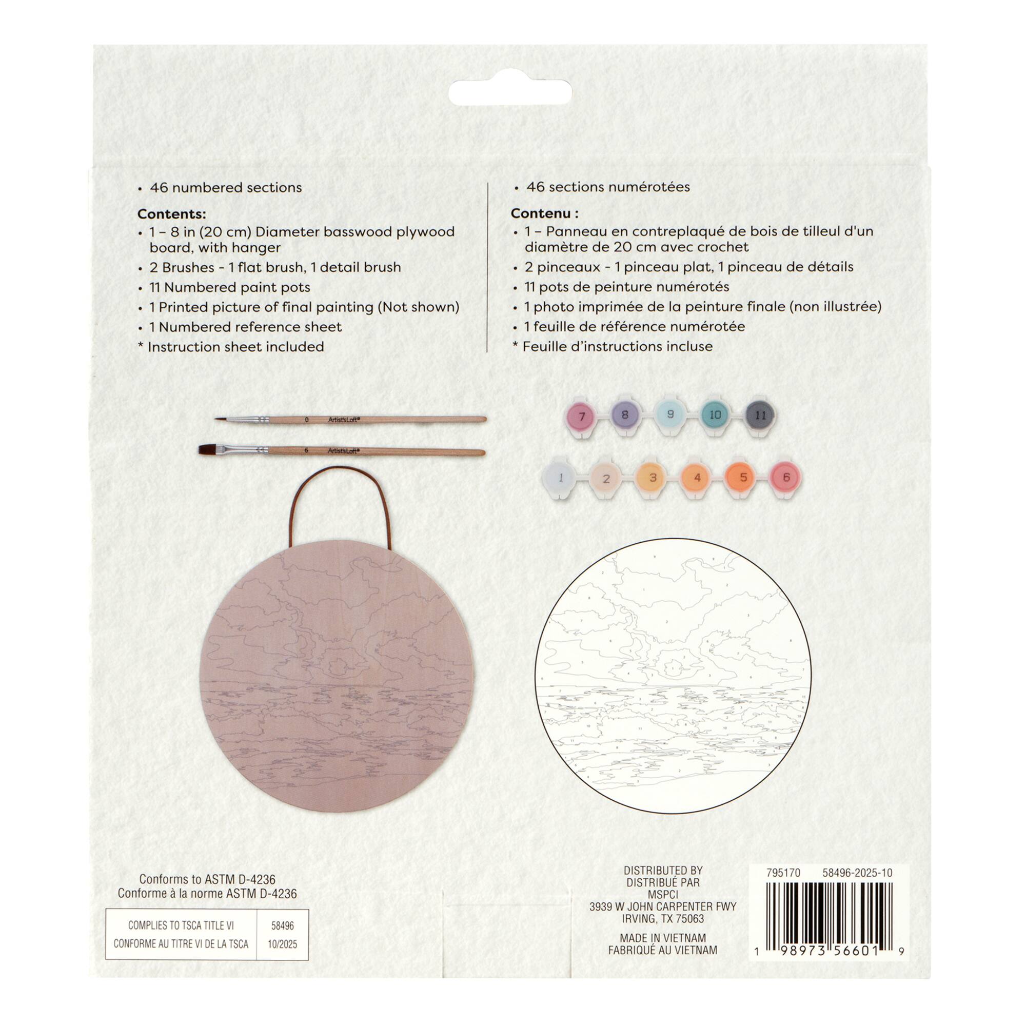 Beach Sunset Paint-by-Number Plywood Surface Kit by Artist's Loft®